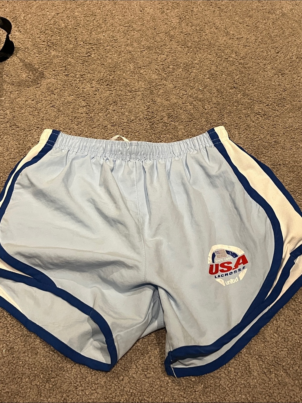 USA Light Blue Women's Athletic Shorts